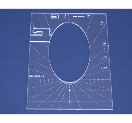 Quiltovacie pravítko elipsa 4" NP-P01-4