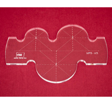 Quiltovacie pravítko kruhy NP5-K5 (5 mm)