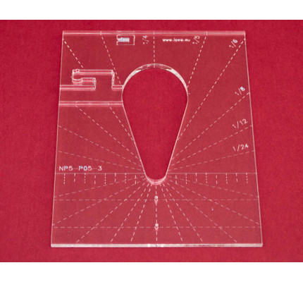 Quiltovacie pravítko kvapka 3" NP5-P05-3 (5 mm)