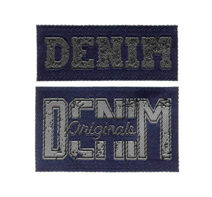 Nášivka štítok Denim/Originals, nažehľovacia, modrá