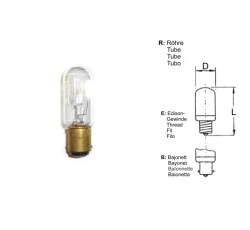 Žárovka 15W, 230V, B15d, 18x52